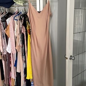 Champagne slip dress size med